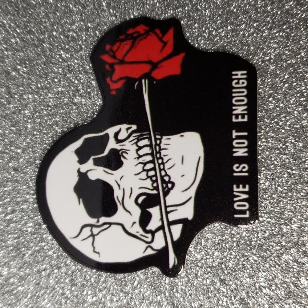 ART Gothic WATERPOOF Sticker Skull Skeleton rose love